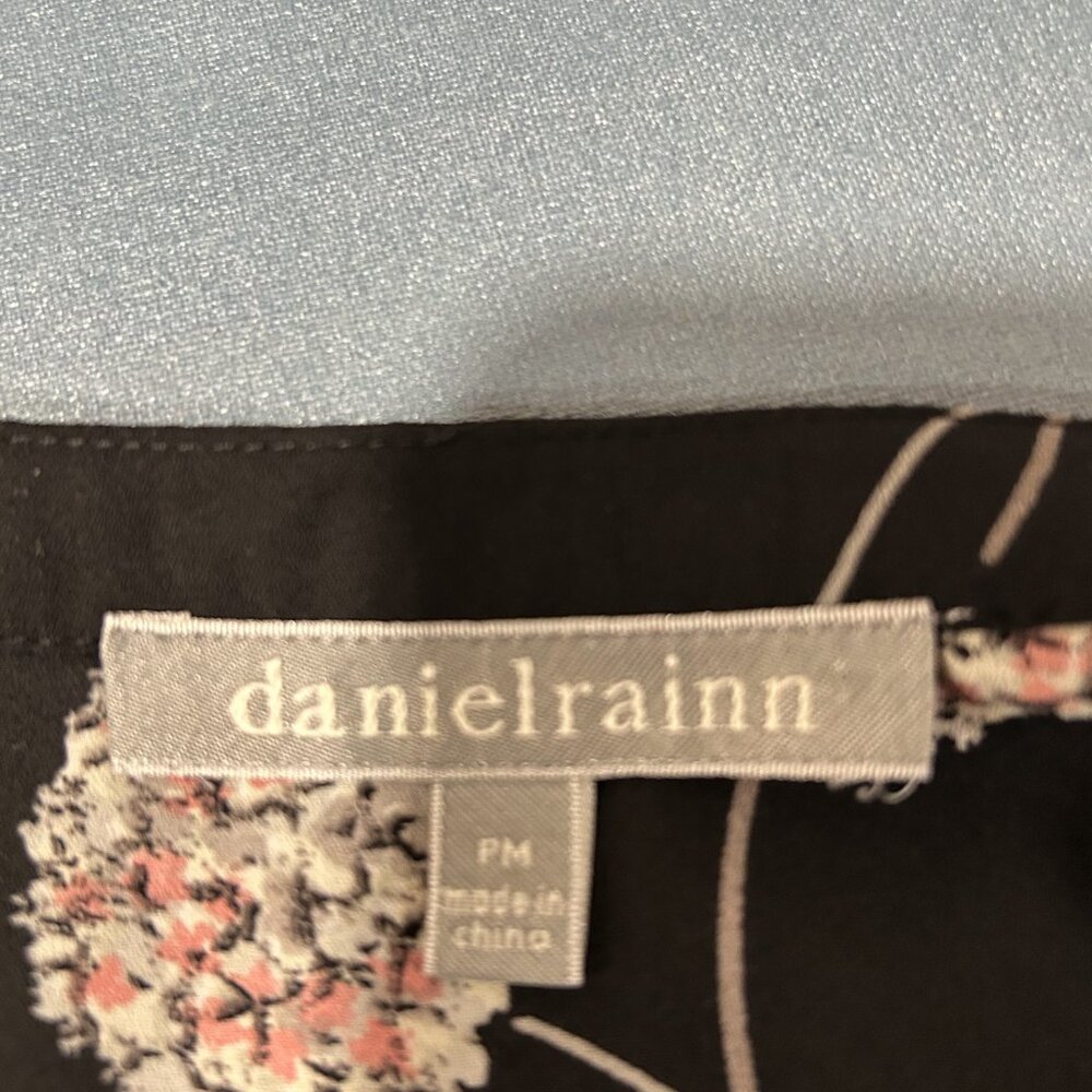 Daniel Rainn Black Sheer Floral Blouse/Tunic - Picture 5 of 5